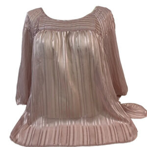 Lauren Conrad Sheer Pink Blouse